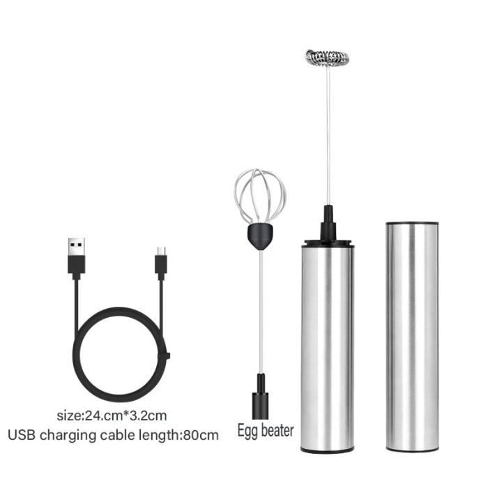 A Machine à mousse de lait avec poignée ergonomique rechargeable
