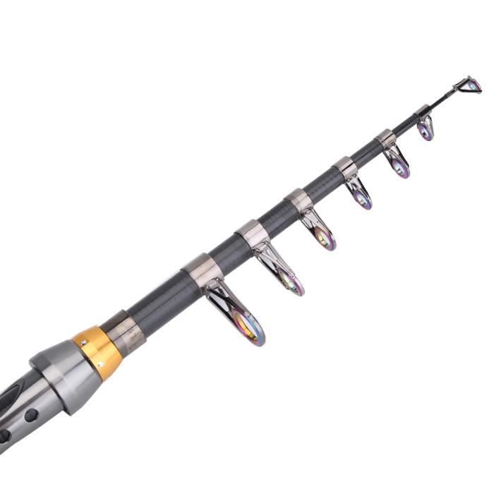 Canne à Pêche RiToEasysports En Fibre De Carbone - Télescopique 2.1m à 3.6m - Portable, Léger - Pour Débutants Et Pros