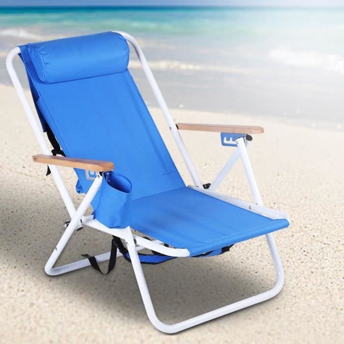 Chaises longues pliantes de plage ferCHE  Cdiscount Jardin