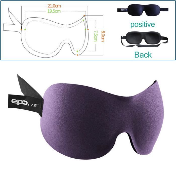Masque De Sommeil 3D Bleu – Masque Yeux Moulé Pour Voyage Et Sommeil