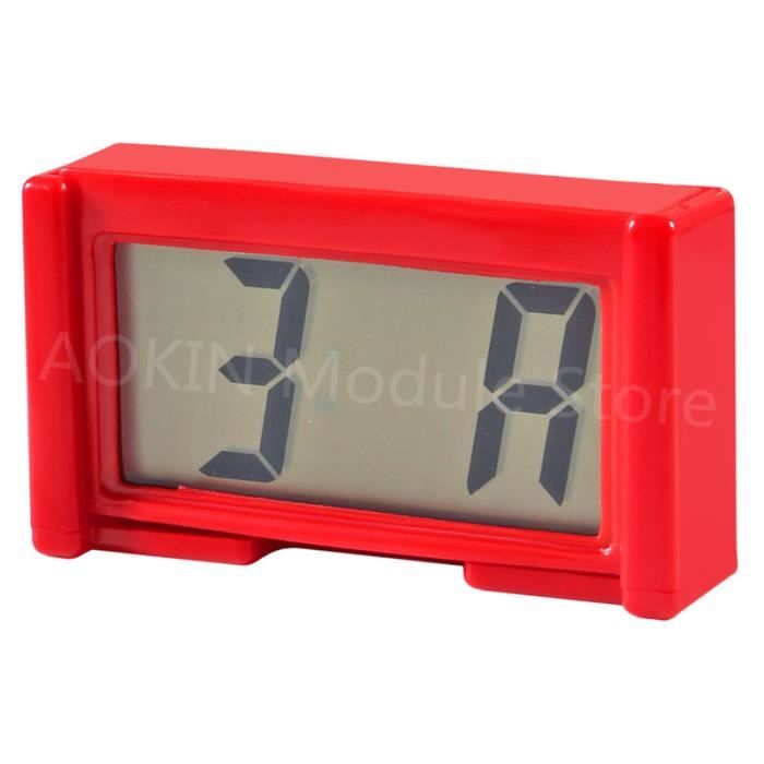 Rouge - Mini Horloge Numérique De Voiture, Accessoires De Voiture