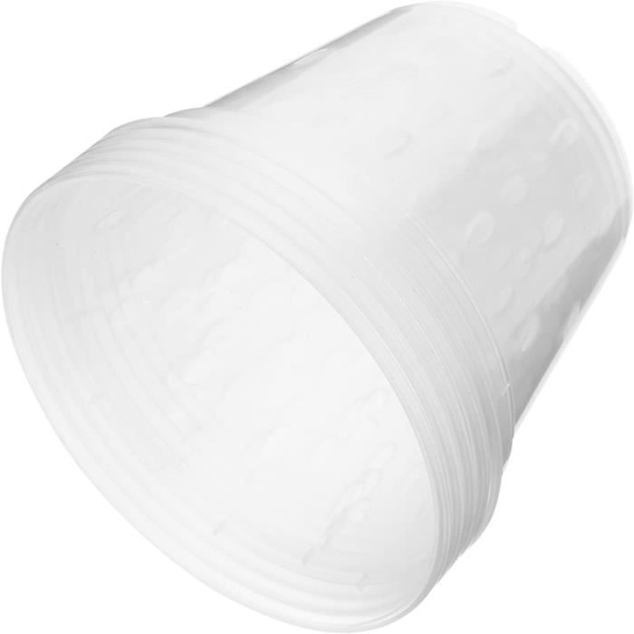 Lot De 5 Pots De Fleurs Transparents Avec Soucoupes Pour Une