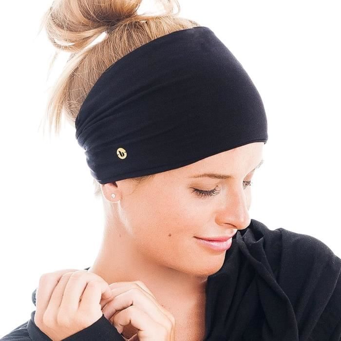 Bandeau Cheveux Femme Large - Lot De 4 - Coton Stretch - Style Coréen - Pour Sport, Maquillage, Quotidien