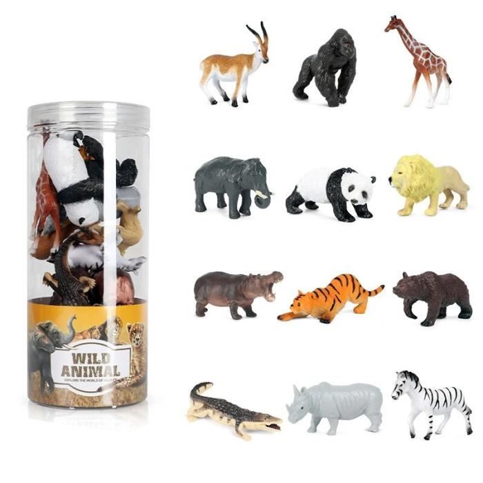 Figurines-M2 - Mini ferme de Simulation d'animaux, 12 pièces, Modèle de  dinosaure, Ensemble de figurines d'ac