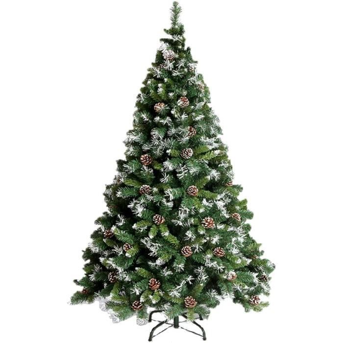 Sapin De Noël Artificiel, 180 Cm, Vert En Pvc Avec Effet Neige
