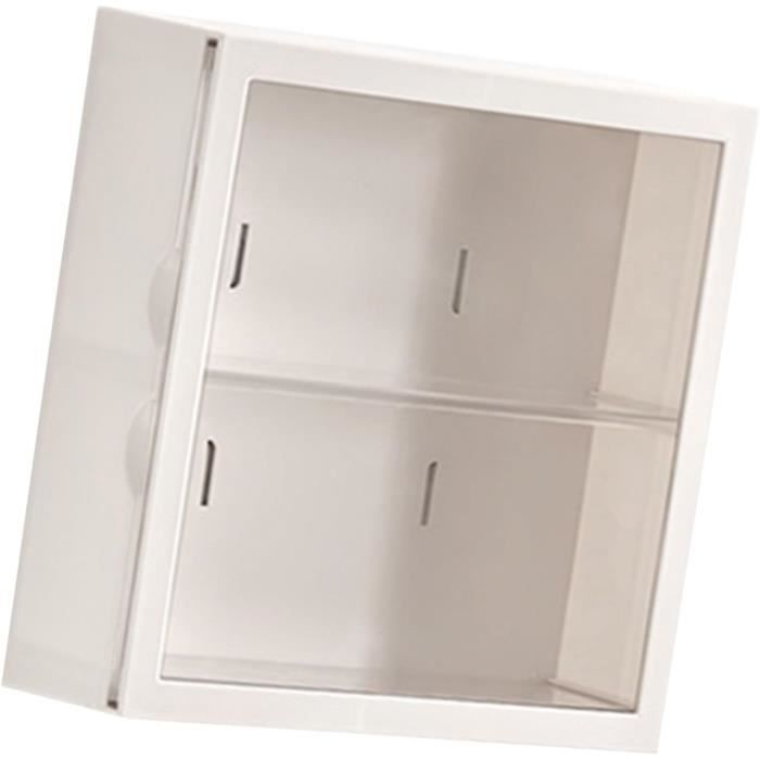 Vitrine Murale Pour Figurines Et Boîtes Surprises - Matière PET - Fixation Adhésive Sans Clous - Protection Anti-poussière - Idéal Collection