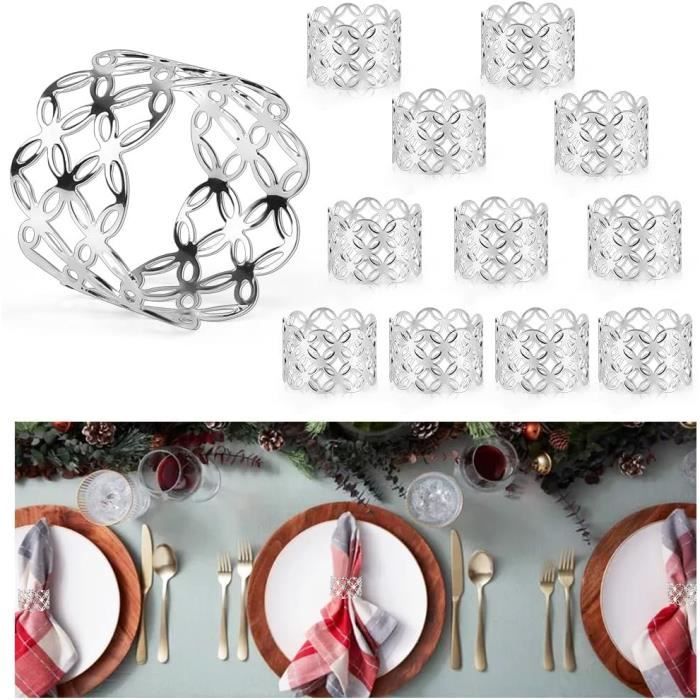 10 Pièces Rond De Serviette De Table, Lot De 10 Anneau Serviette De