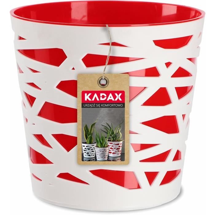 Bac à Fleurs Funéraire KADAX - Diamètre 20cm - Plastique Résistant - Marron - Pour Cimetière