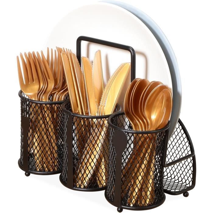 Organisateur De Bureau Avec 5 Compartiments Et 2 Tiroirs, Organiseur De