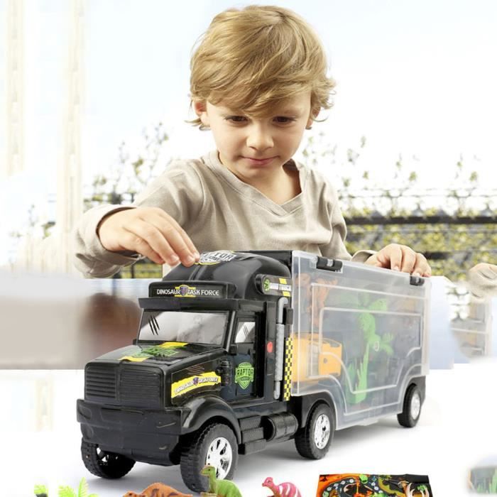 Camion Enfants Jouet Educatif Camion Jouet Voiture Dinosaure Modele Ensemble Boite De Rangement Portable