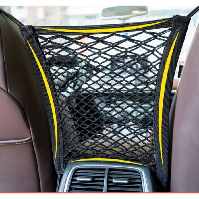 noir HETOOSHI Organisateur de Maille de Voiture,Filet de Rangement Voiture Universelle Filet de Protection Voiture pour Chien S/écurit/é Si/ège Arri/ère Organisateur /Élastique Accroche