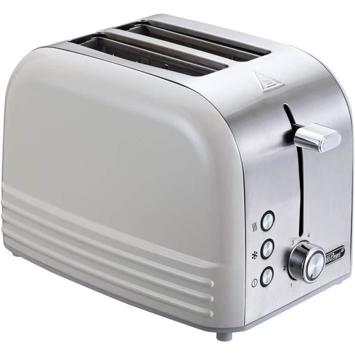 Durable Grille Pain Toaster Spécial Baguette 2 Tranches Fentes Larges