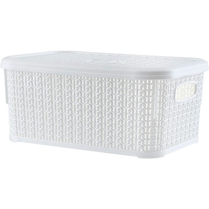 Boîte De Rangement Transparente Avec Couvercle HEKOBAG 6L - Dimensions 32.5x24.5x13.5cm - Avec Compartiments, Pour Jouets, Bureau