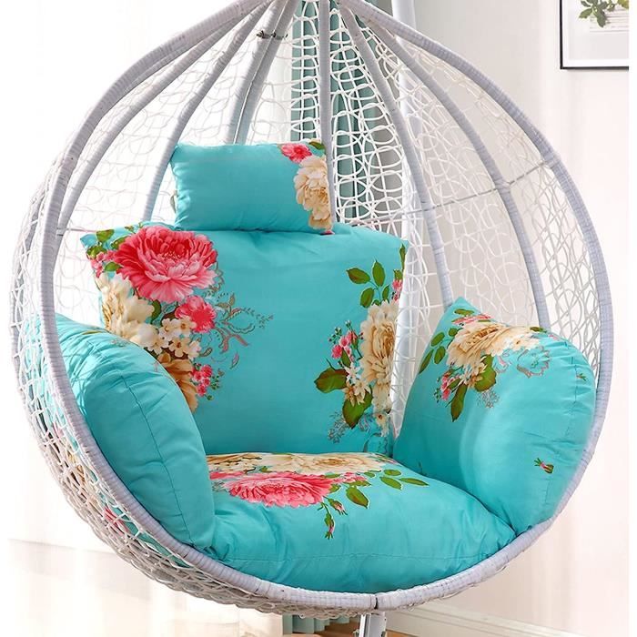Awoyep Coussin Chaise Suspendue Balançoire - Rembourrage Épais Confortable Pour Jardin Extérieur