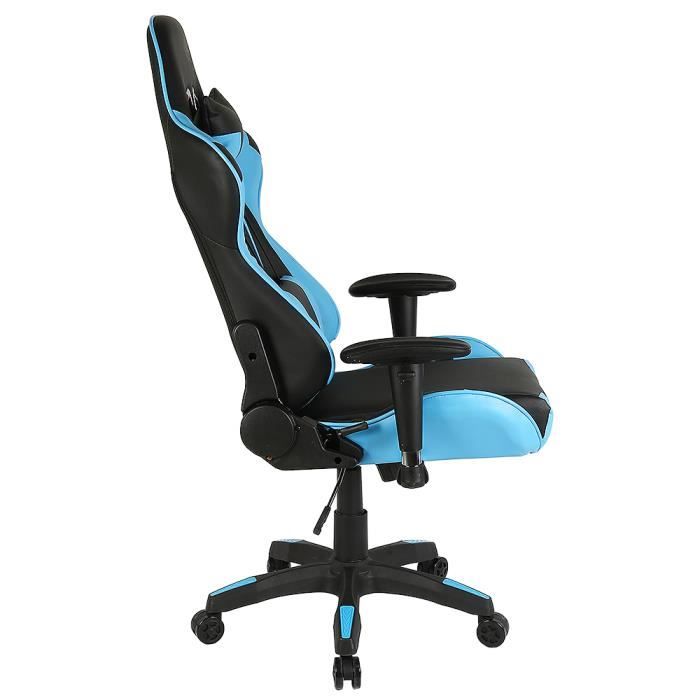 Vinsetto Fauteuil Gamer Ergonomique Avec Appui-tête Et Coussins Lombaires – Inclinable 135° – Style Racing Girly Noir/Rouge – Hauteur Réglable