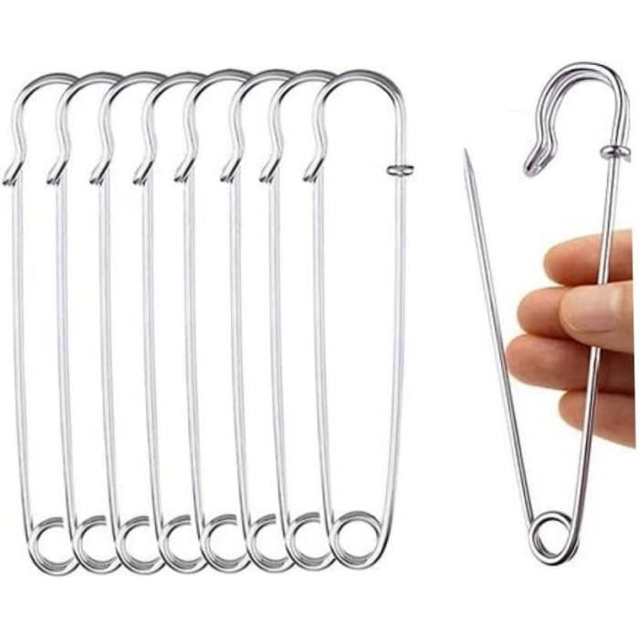Lot De 35 Crochets Robustes Pour Grille Murale - Métal Résistant Argenté 10 Cm - Idéal Panneau Treillis