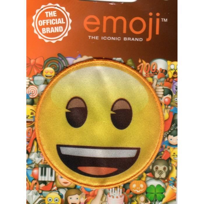 Sourire Smiley Custom ! Ecusson Patch thermocollant brodé Smile Happy