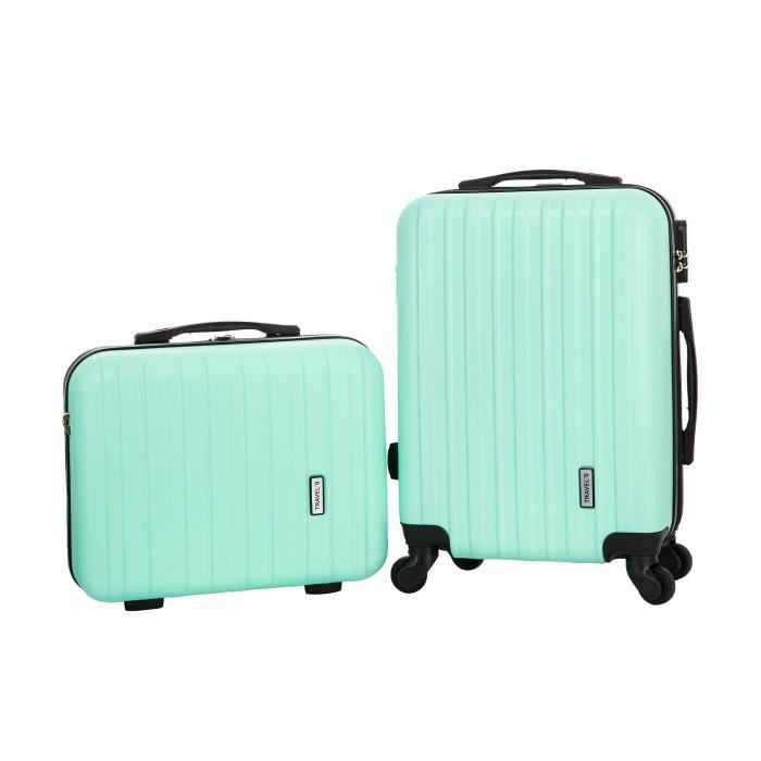Lot de 2 valises - TRAVEL'S/Bari - Taille (1 Valise cabine : 55cm / 1 Valise EASYJET : 45cm 