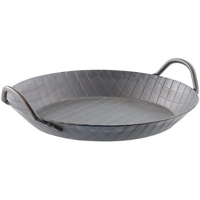 Poêle en acier carbone à 2 poignées Ø 28 x 3,5 cm Cdiscount Maison