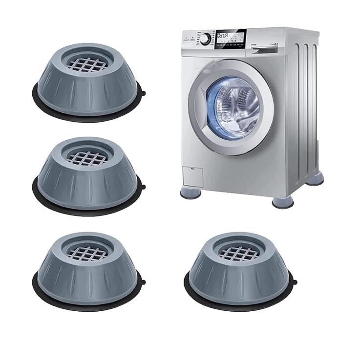 Patins Anti Vibration,4 Pièces Coussinets de pieds de machine à laver  Antidérapant Machine À Laver Anti Vibration Tampon pour machine à laver et  sèche-linge Pied de meuble