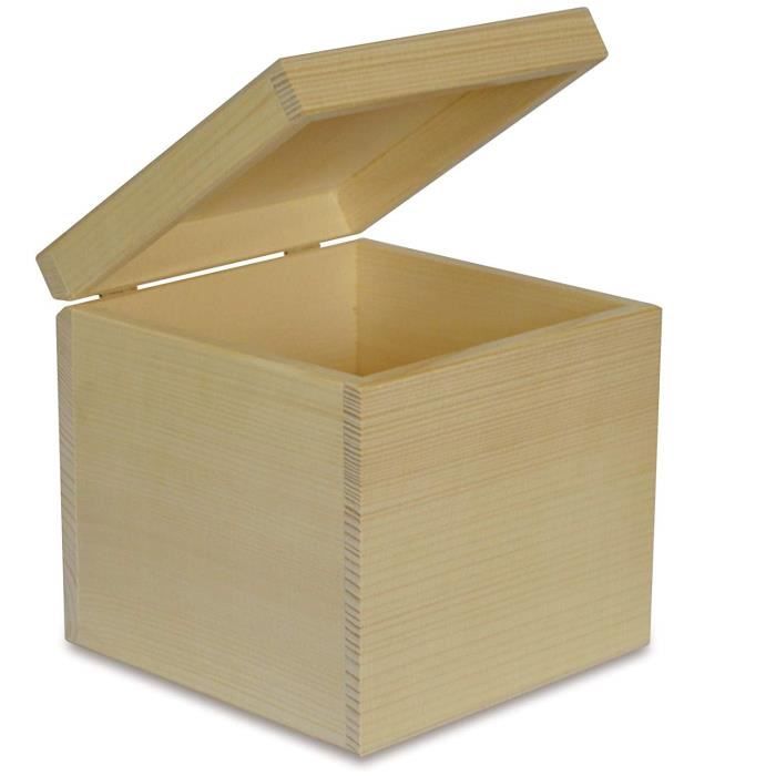 En bois long box case caisse de rangement non peinte decoupis craft cadeau 
