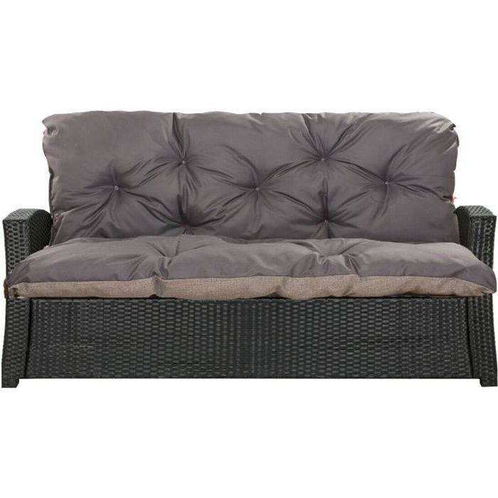 Coussin Pour Banc De Jardin 100x50x5 Cm - Tissu Étanche, Antidérapant, Avec Fermeture Éclair - Confort Extérieur - 2