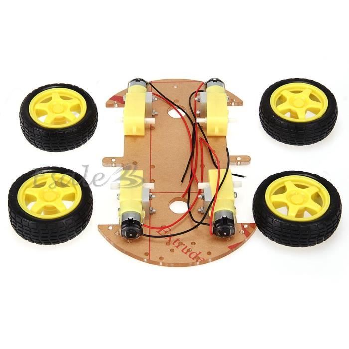 Kit Voiture Robot Intelligente 5DOF Avec Bras Articulé - 4WD - Compatible Arduino/Raspberry Pi