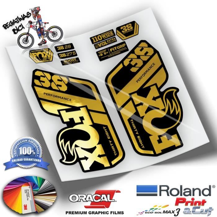 Autocollants Décoratifs Pour Fourche FOX 38 PERFORMANCE 2021-2025 - Vinyle De Protection Et Personnalisation VTT - 8