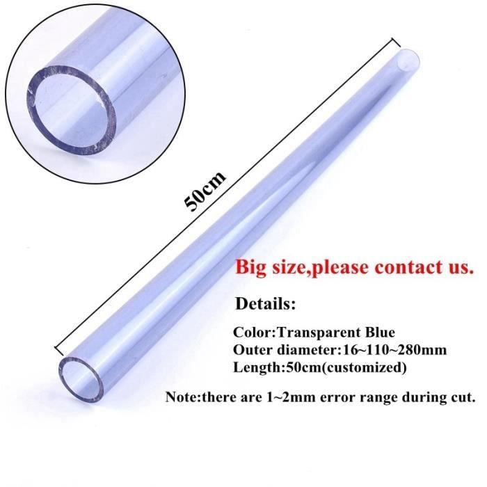 Tube Acrylique Rigide Transparent 66x70x200 Mm – Pour Aquarium, éclairage, Refroidissement – Haute Résistance - 12