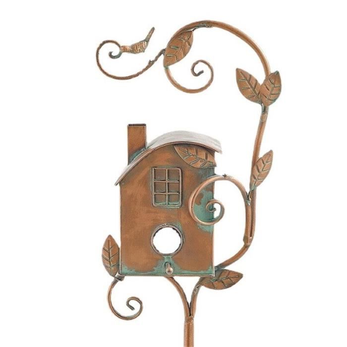 Lot De 8 Piquets De Jardin Métal Rouillé - Hibou, Hérisson, Champignon, écureuil - Décoration Automne Balcon Potager