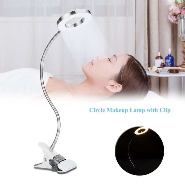 Qiilu lampe cosmétique USB cercle lampe de maquillage sourcil