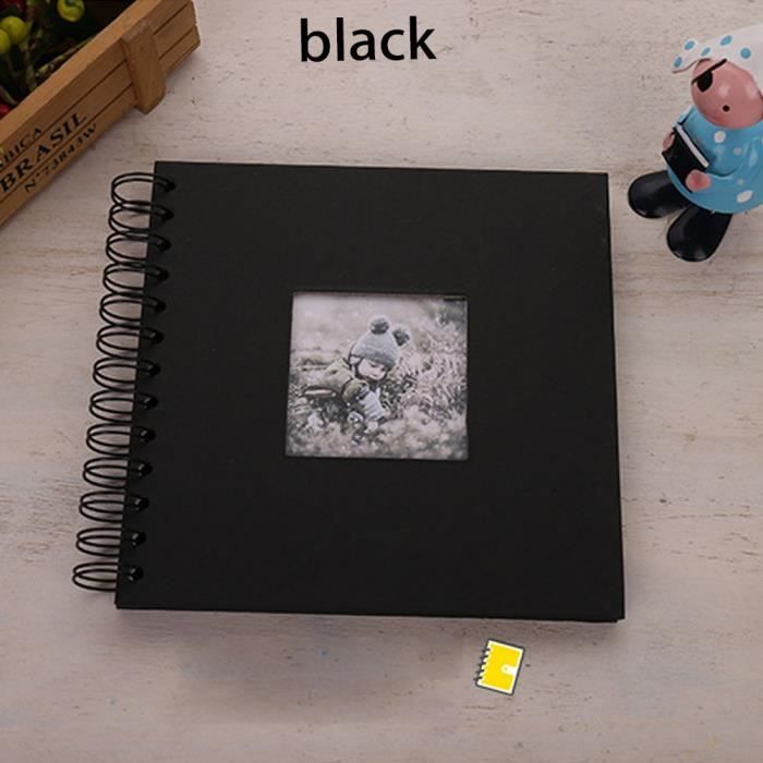Album Photo Scrapbooking Noir 80 Pages 29x21.5cm Avec Accessoires - Cadeau Anniversaire Saint-Valentin