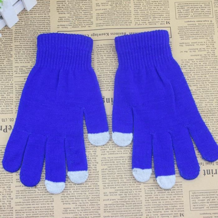 Gants Tactiles Sibba Pour Froid - Lot De 2 Paires, Noir, Taille Unique Homme/Femme, Chauffants Et Élastiques