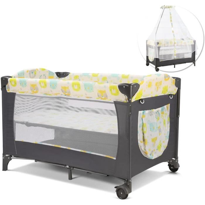 Lit Parapluie Bebe Avec Moustiquaire Matelas A Langer Et Sac De Rangement Ouverture Laterale Charge Max 25 Kg 125x77x65cm Cdiscount Puericulture Eveil Bebe