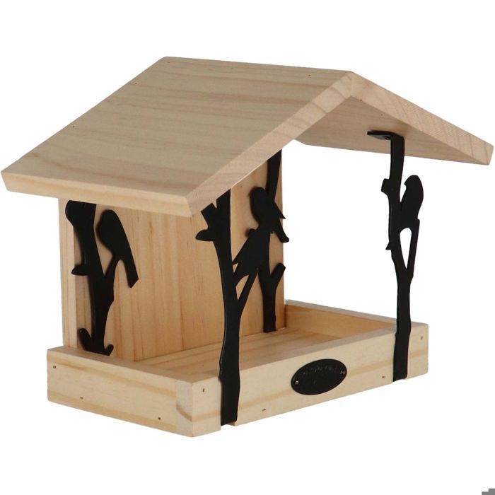 Mangeoire pour oiseaux murale - BEST FOR BIRDS - Pouillot véloce FB604 - Pin et fer - Noir/marron - 24 5x14x18 3 cm Mangeoire pour oiseaux murale - BEST FOR BIRDS - Pouillot véloce FB604 - Pin et fer - Noir/marron - 24 5x14x18 3 cm