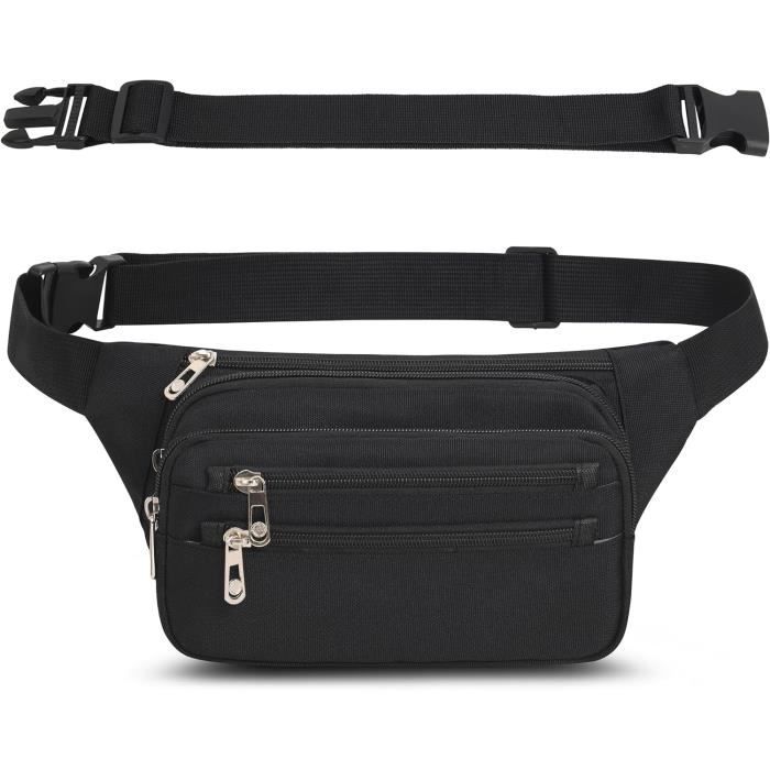 HAGOT Sac Banane Unisexe Multi-poches : Parfait Pour Le Sport, La Rando Et Les Voyages - Réglable Et Résistant