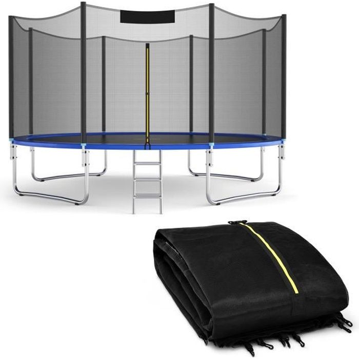 CostwayFilet de Remplacement pour Trampolines &Oslash; 366 8 Barres Filet de S&eacute;curit&eacute; pour Trampolines