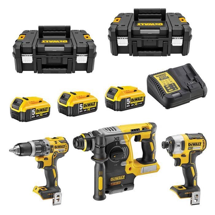 Pack 3 outils DEWALT DCK368P3T 18V Li Ion 3 x 5 0 Ah - vue 2