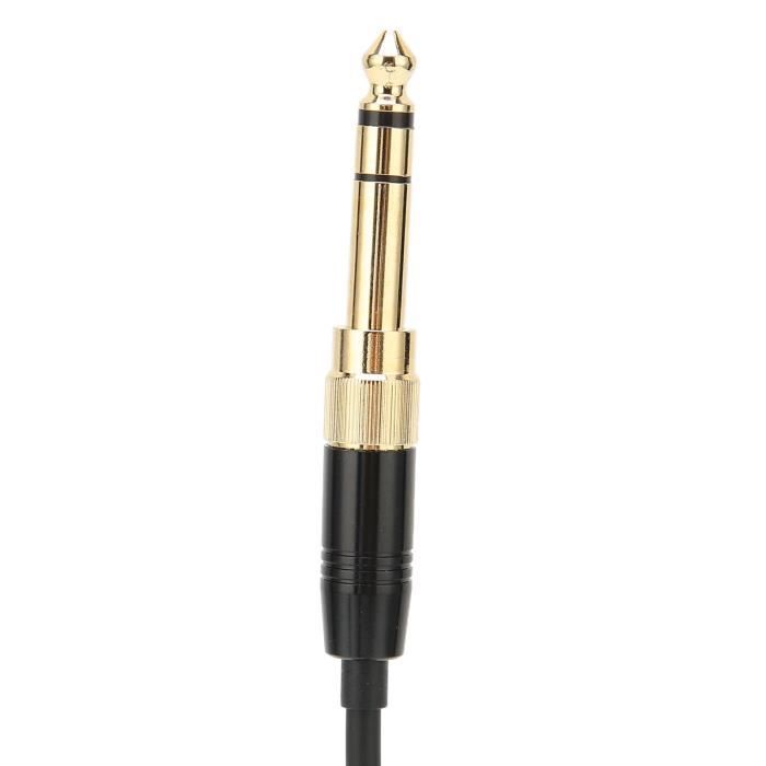 Câble Enroulé HD25 Ressort – Remplacement Compatible Sennheiser HD25 / HD560 / HD540 / HD480 / HD430 – 3,5 Mm + 6,5 Mm – 2m Compact Étirable 6m
