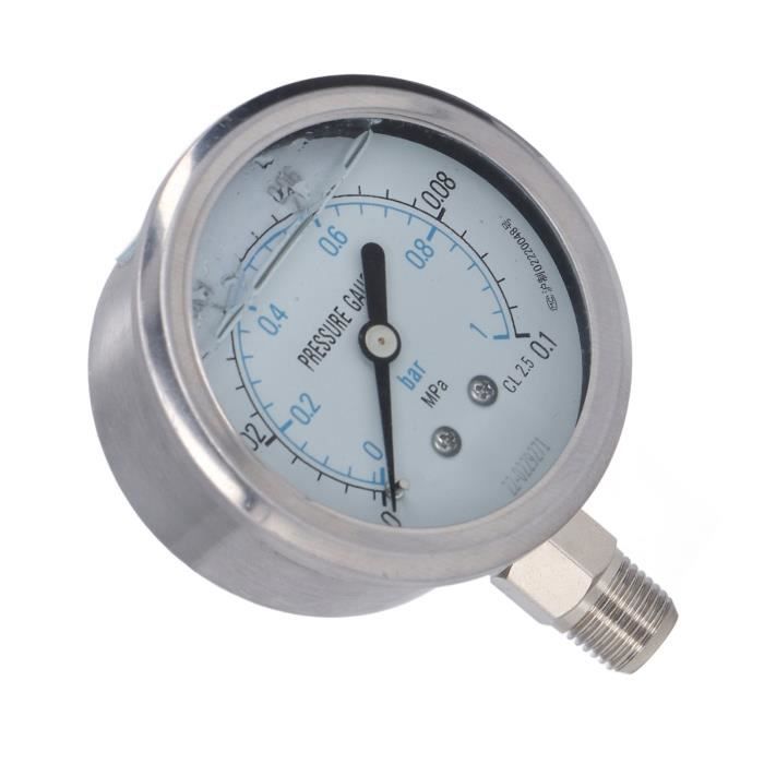 ZJCHAO Jauge à Vide Manomètre Industriel 1/4bsp Manomètre Radial -30