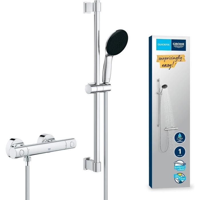 Mitigeur Thermostatique Douche GROHE 34856000 Économie deau Installation facile Chromé