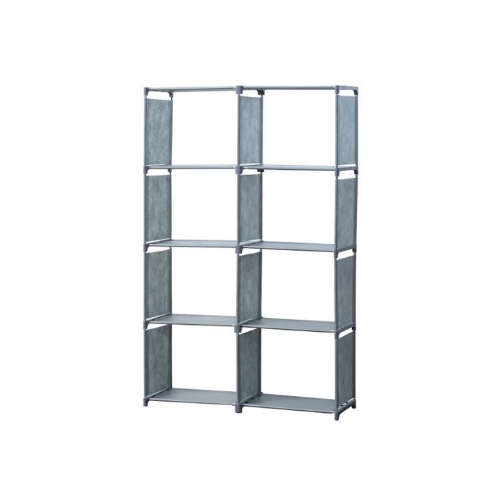 Etagère de rangement - Herzberg - HG03343-GRY - 8 niveaux - Gris - 125 cm de hauteur