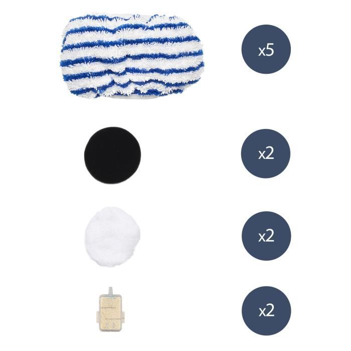 Kit d'Entretien H.Koenig ARYA6 – 11 Pièces pour Aspirateur & Nettoyeur Vapeur