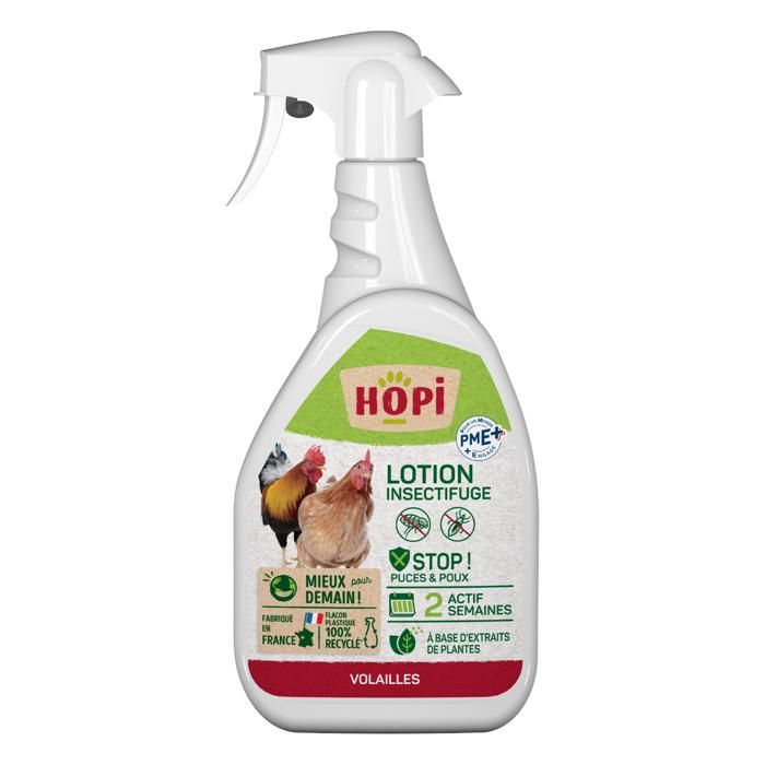 Meilleurs prix pour HOPI Lotion Insectifuge Bassecour 500 ml - Pour Volailles (poules, canards, oies, …) et leur environnement - Fabriqué en France
