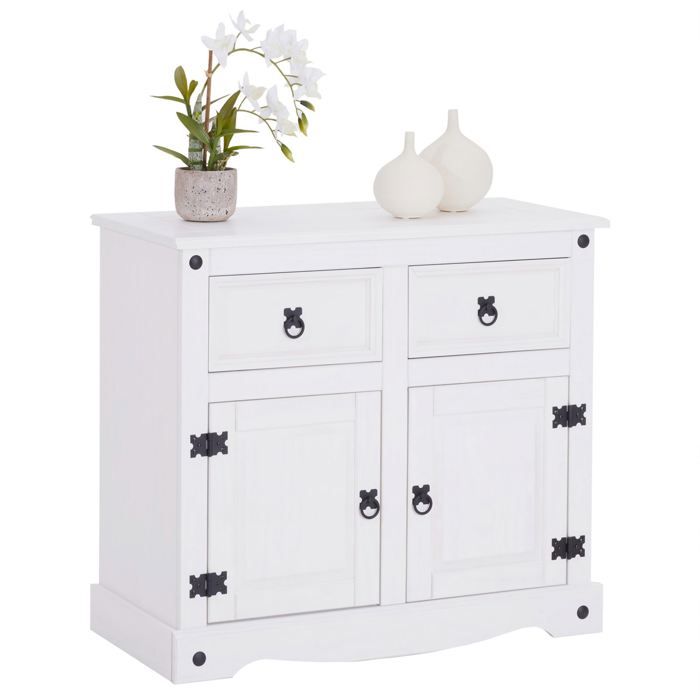 Buffet bois blanc massif  Cdiscount