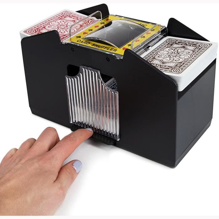 Mélangeur De Cartes Automatique, 2 Jeux De Cartes De Poker Au Rami À Mélangeur De Cartes Automatique, 2 Jeux De Cartes De Poker Au Rami À
