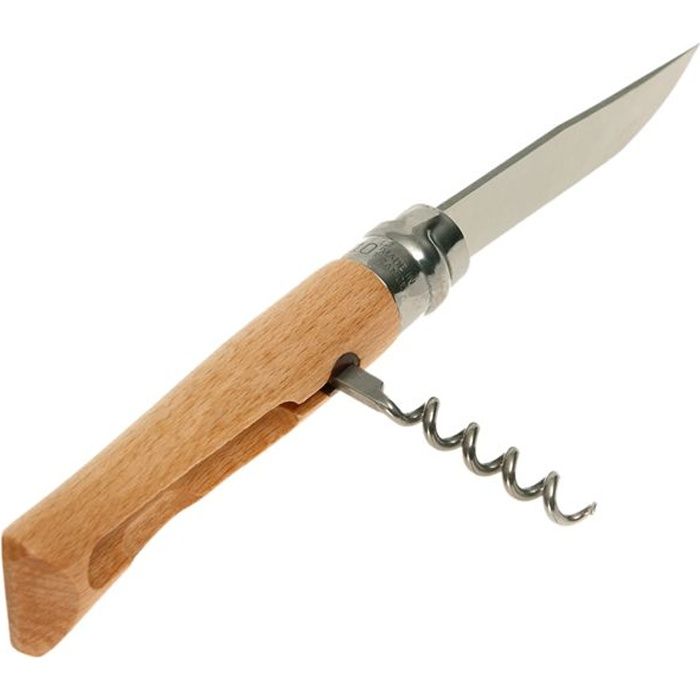 Couteau tire bouchon lame 10 cm : : Cuisine et Maison