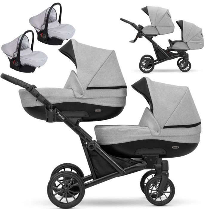 Poussette trio pour clearance jumeaux