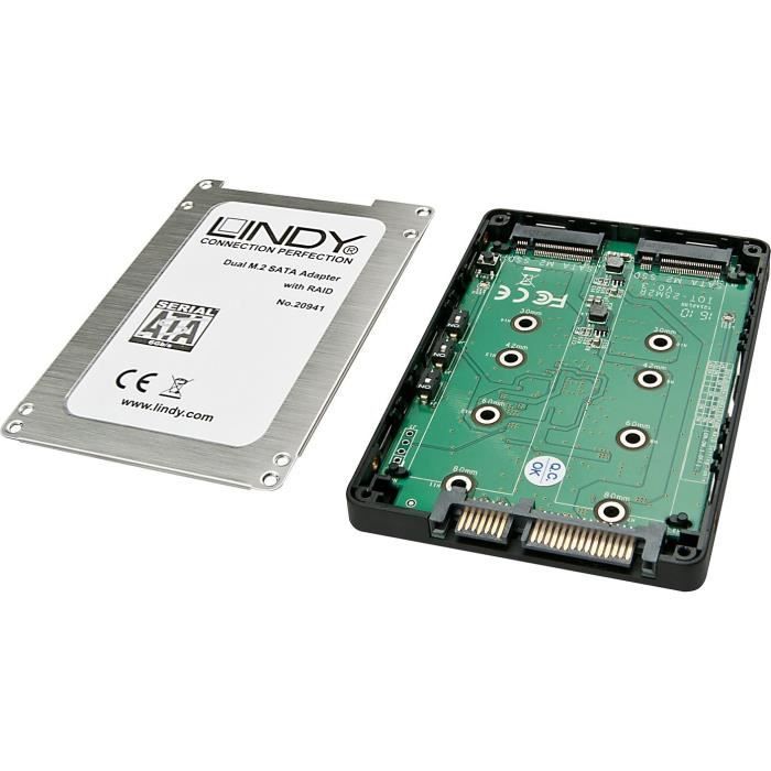 Lindy Boitier Dual Ssd M 2 Raid Sata 2 5 Cdiscount Informatique