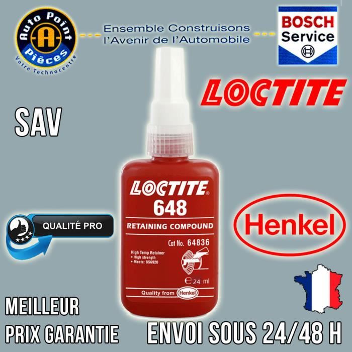 LOCTITE 648 Frein Filet Fort 24mL Bloc, Fixation - Cdiscount Auto